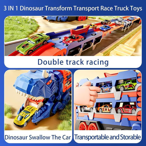 🦖 Dinosaur Transport Truck Toy for Toddlers