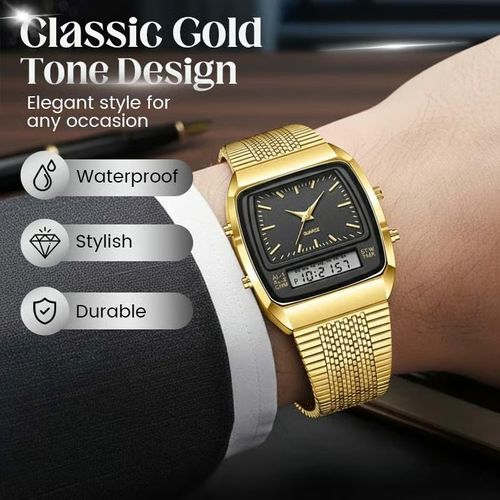 ⌚✨ Retro Style Square Face Multifunction Watch – Chronograph, Date Display & Classic Design 🕰️