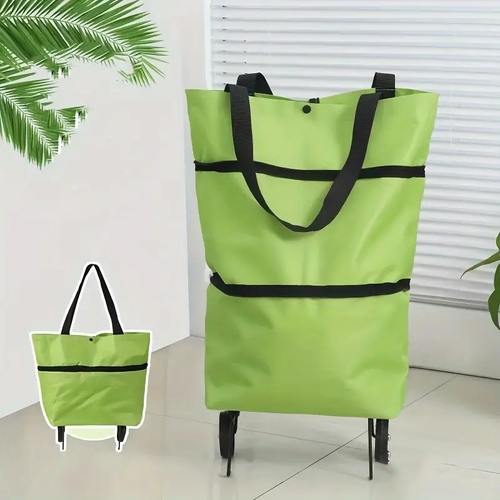 Foldable shopping bag with wheels 🛍️🛒-buy 1 get 1 free! 🎁