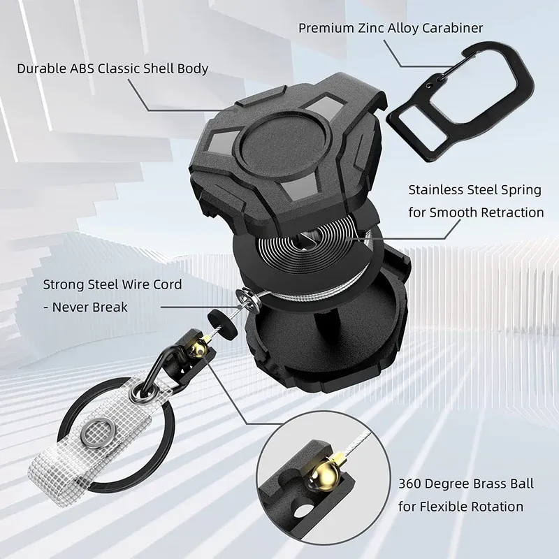 Heavy Duty Retractable Keychain