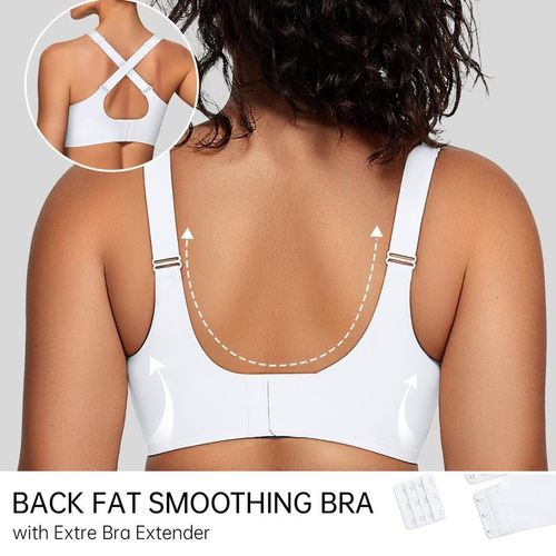 Women Wireless V Neck Crossover Mesh Bra