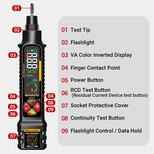 💥Newly developed technology👉Multi-function Smart Power Measuring Pen