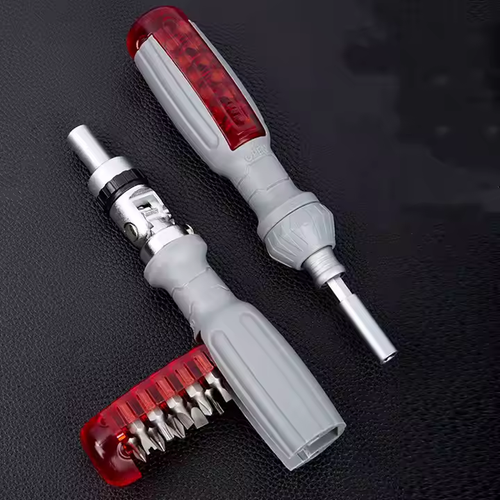 Multifunctional ratchet multi-angle screwdriver cross flat head special-shaped plum screwdriver