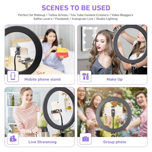 🔥LED Ring Light With Phone Tripod Stand Kit 🎄🔥