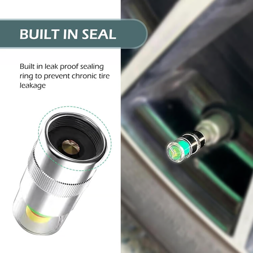 4Pcs Car Tire Pressure Monitor Valve Stem Caps