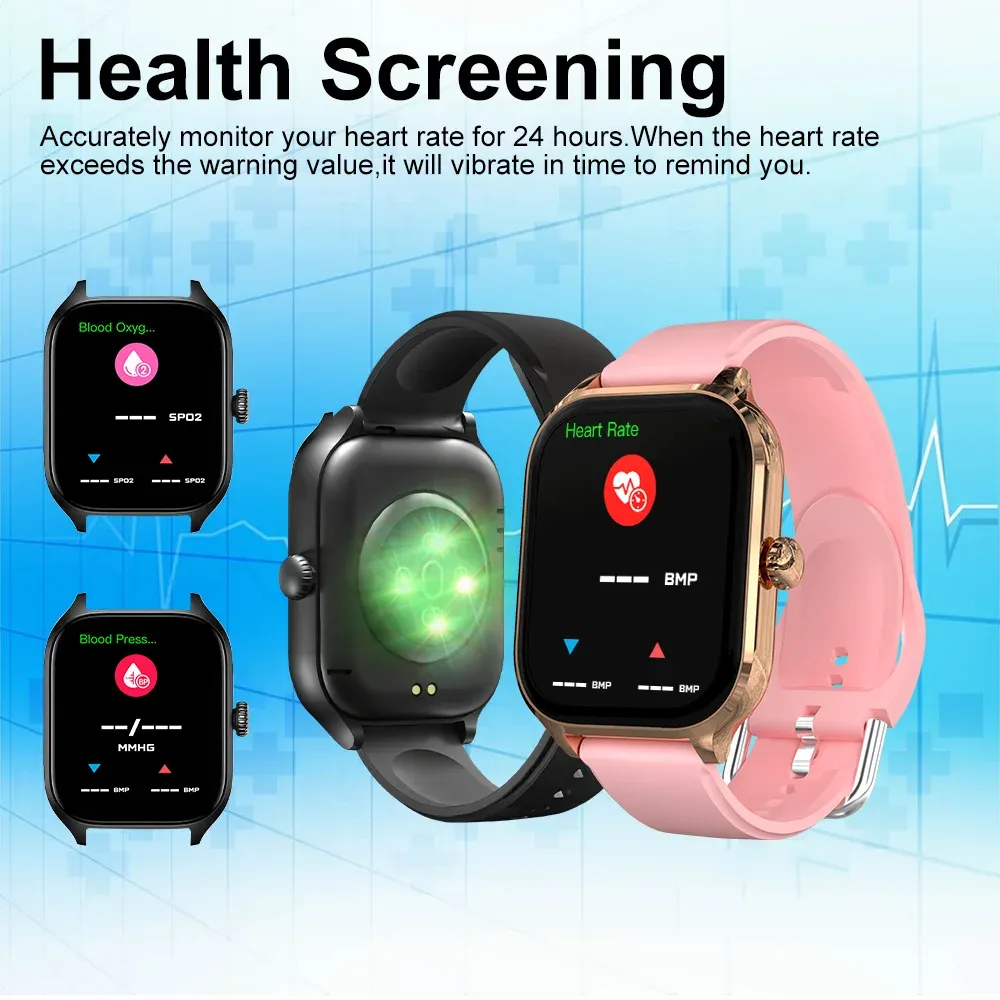 H9 Smartwatch Bluetooth Call Message Alert Heart Rate Monitor 2.01 Screen⌚