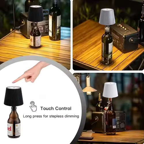 Creative Rechargeable LED Night Light Wine Bottle Lamp for Home Touch Control Table Lamp Room Decor Restaurant Atmosphere Bar