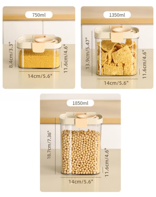 750ml Buy 1 Get 1 Free-Push-type Sealed Box Storage Jar
