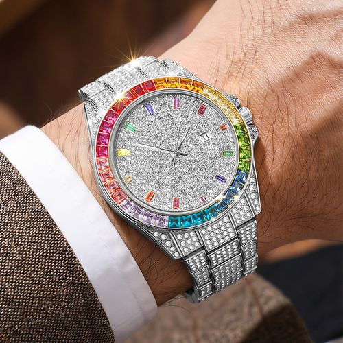 🌈Luxury Rainbow Diamond Men's Watch