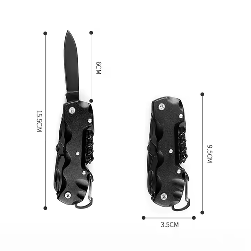 Universal Folding Tool Multi-Tool, Stainless Steel Screwdriver Bottle Opener Keychain Outdoor Travel Camping