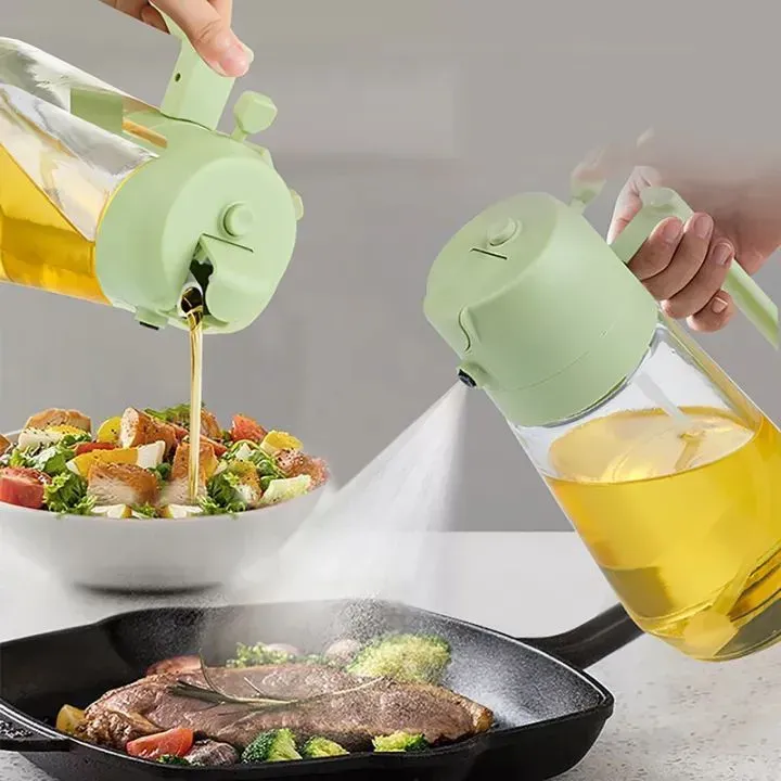2 in 1 Glass Oil Sprayer & Dispenser