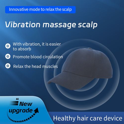 ✨ Red and blue light hair growth cap With Vibration Massage