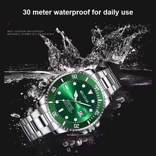 Fashion Waterproof Luminous Quartz Watch  Color:green