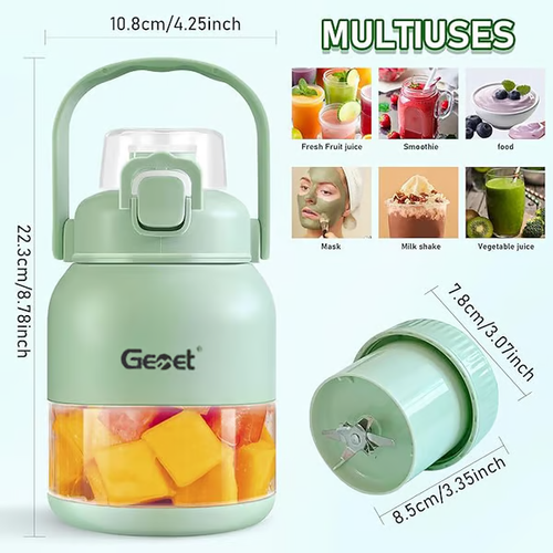 Portable Juice Mug with Double Lid