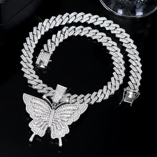 Butterfly Rhinestone Choker Necklace