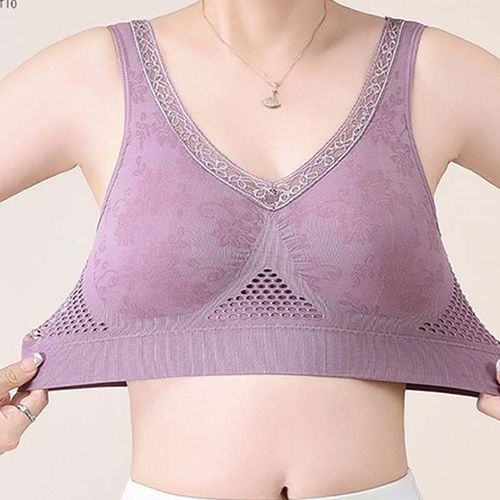 Seamless lace bra with high support for women