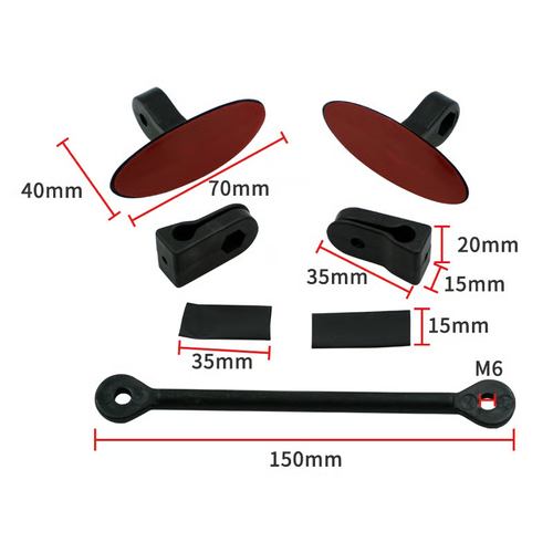 Motorcycle ultra-wide-angle rearview mirror