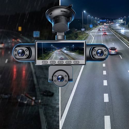 🚗📹 HD 1080P Multi-Lens Dash Cam with Night Vision – Multiple lenses, clear view day and night. 🔥✨