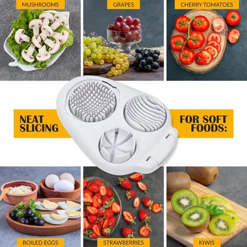 🔥New 3-in-1 Multifunctional Vegetable Cutter Fancy Split Egg Slicer Egg Slicing and Dividing