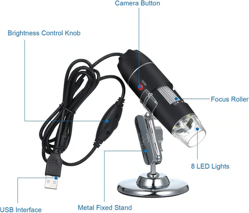 🔬1600X Zoom Digital Microscope Camera Portable Magnifier🔍