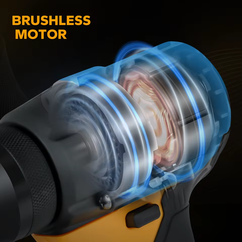 Cordless Brushless Rivet Gun with 3 Nose Sizes & Aluminum Rivets, Compatible with 20V MAX Batteries