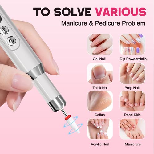 💅✨Professional Electric Nail Polisher-Multiple heads for shaping & buffing. Salon at home! 🌟💎