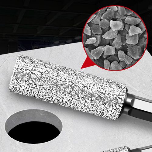 Hexagonal heated hole for drilling and grinding