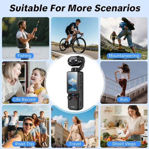 🎥Upgraded Vlogging Camera – 180° Rotating Lens, Full-Body Video Recorder for Travel, Daily Life & Content Creation