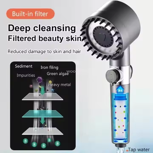 4 Modes Adjustable Shower Set 4 in 1 Massage Shower High Pressure Water Saving Handheld Shower Head