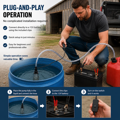 ⛽ 12V Portable Fuel Transfer Pump