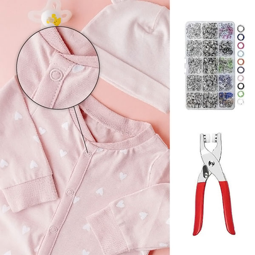 100pc Five-prong ButtonInstallation Pliers Set Metal Snap Button Kit DIY