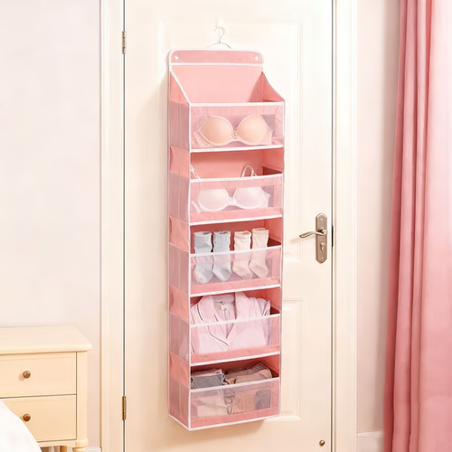 🥼 Over Door Organizer with 5 Large Capacity Pockets✨