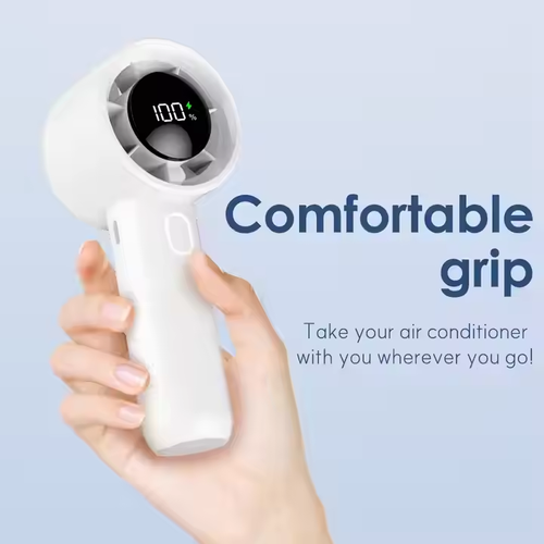 Portable Turbo Design High Speed Rechargeable Handheld Mini Ventilador Air Cooler Electric Small Handheld Mini Fan