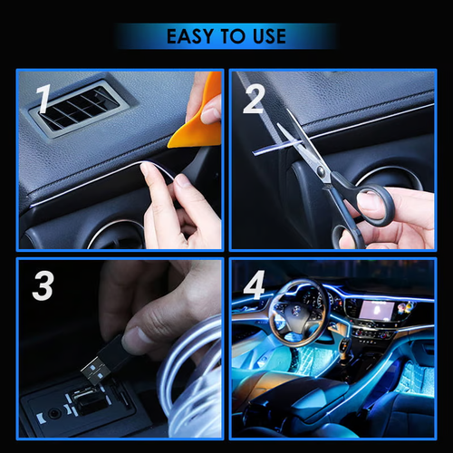 Car multi-colored Ambient Light Cold Light Lamp Strip