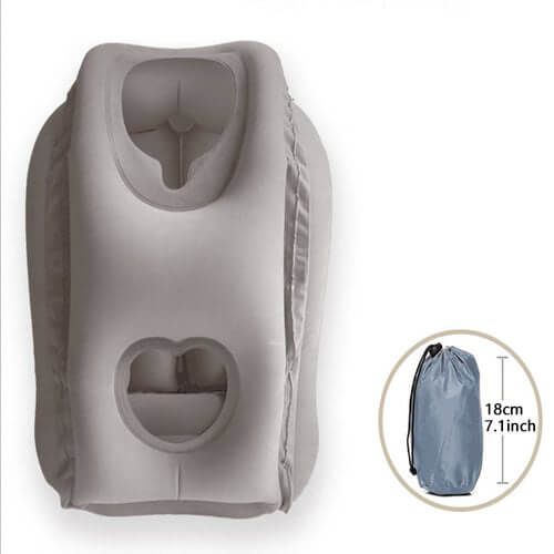 🌬️✈️😴 Portable, inflatable, ergonomic travel pillow: Enjoy a comfortable sleep anytime, anywhere 🧳💤