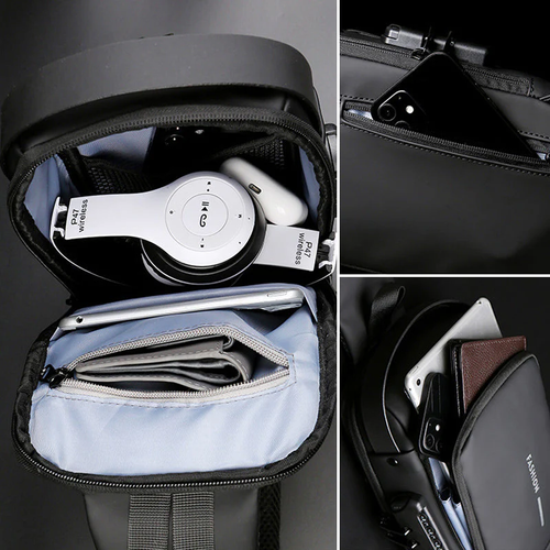 Remoid New Fashion Cool Cross Body Chest Bags Custom Men Waterproof Sling Bag Usb Anti-Theft Outdoor Travel Shoulder Bag