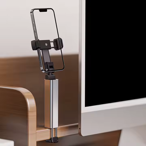 Stowable Airplane Travel Phone Holder Stand 360 Rotation Handsfree Mini Foldable Flight Train Aluminum Phone Holder For Trip
