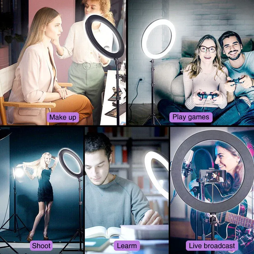 🔥LED Ring Light With Phone Tripod Stand Kit 🎄🔥