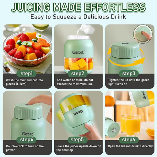 Portable Juice Mug with Double Lid