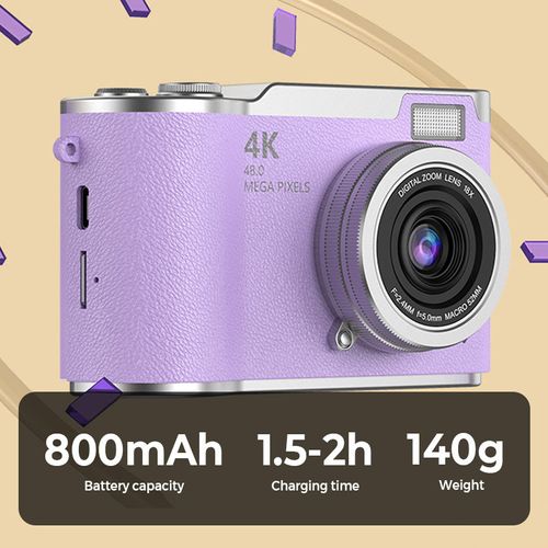 4K Touch Screen Camera – Share Your Favorite Moments ✨📱Color:White