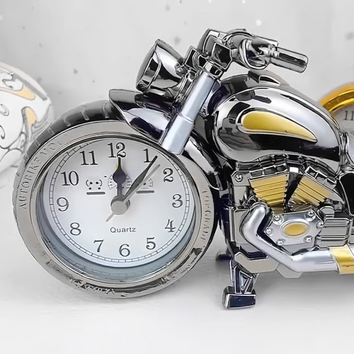 Creative Motorcycle Alarm Clock -Color： Black