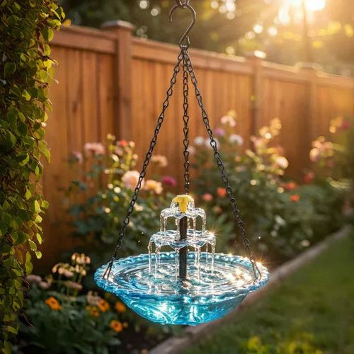 🐦Solar Cascade Hanging Bird Bath Fountain