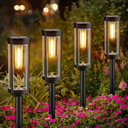 Outdoor Tungsten Bulb Solar Garden Lights for Llawn Patio Yard Walkway（buy one get one free for a limited time）