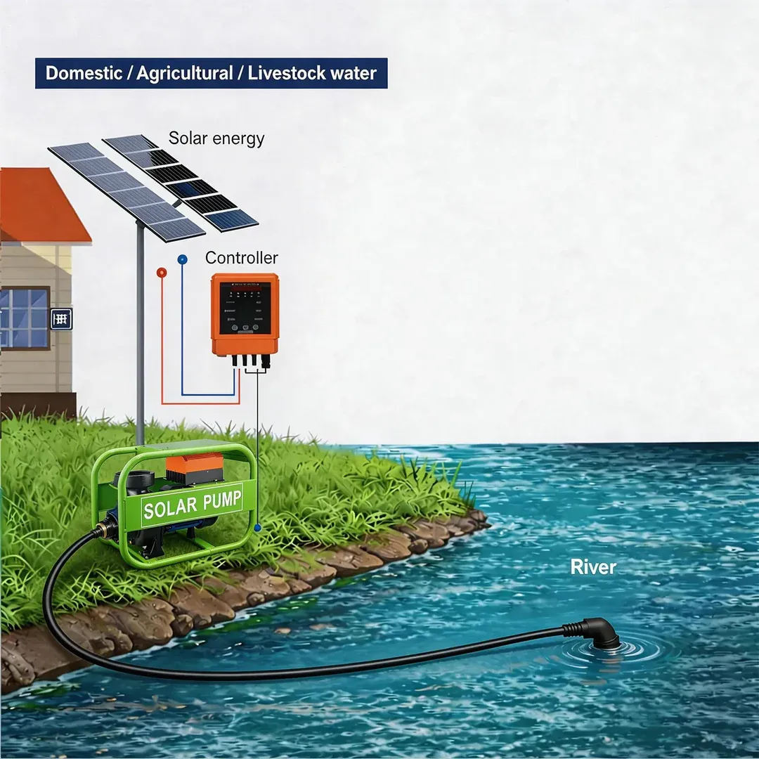 2 inch Solar surface centrifugal water pump