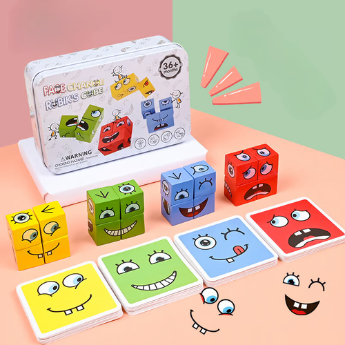3D Face Changing Jigsaw Puzzle