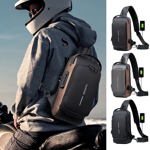 Remoid New Fashion Cool Cross Body Chest Bags Custom Men Waterproof Sling Bag Usb Anti-Theft Outdoor Travel Shoulder Bag
