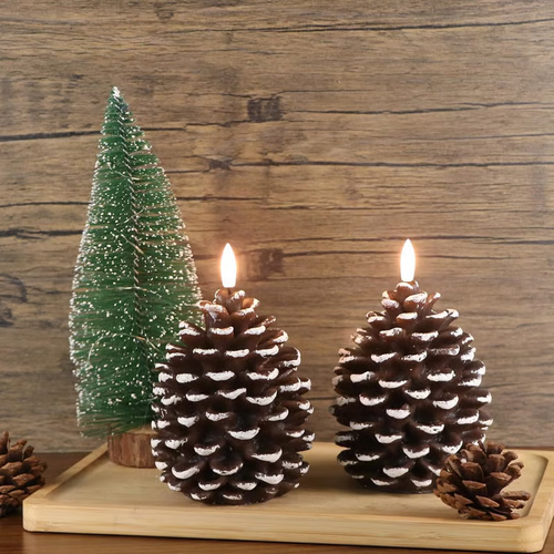✨Flameless Pinecone Candles Battery Operated-2pcs