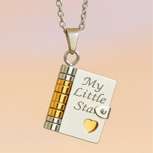 ✨ little star book necklace