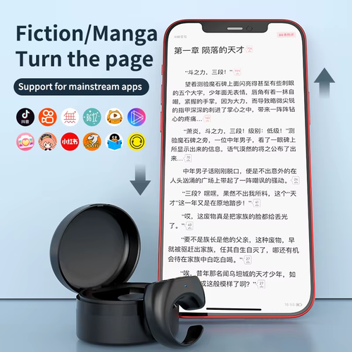Remote Control Scroll Ring Page Turner Fingertip Video Controller Wireless BT Scrolling Ring Smart Ring for Phone