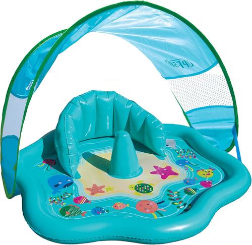 🔥Baby Inflatable Splash Mat with UPF 50+ Sunshade & Stackable Rings